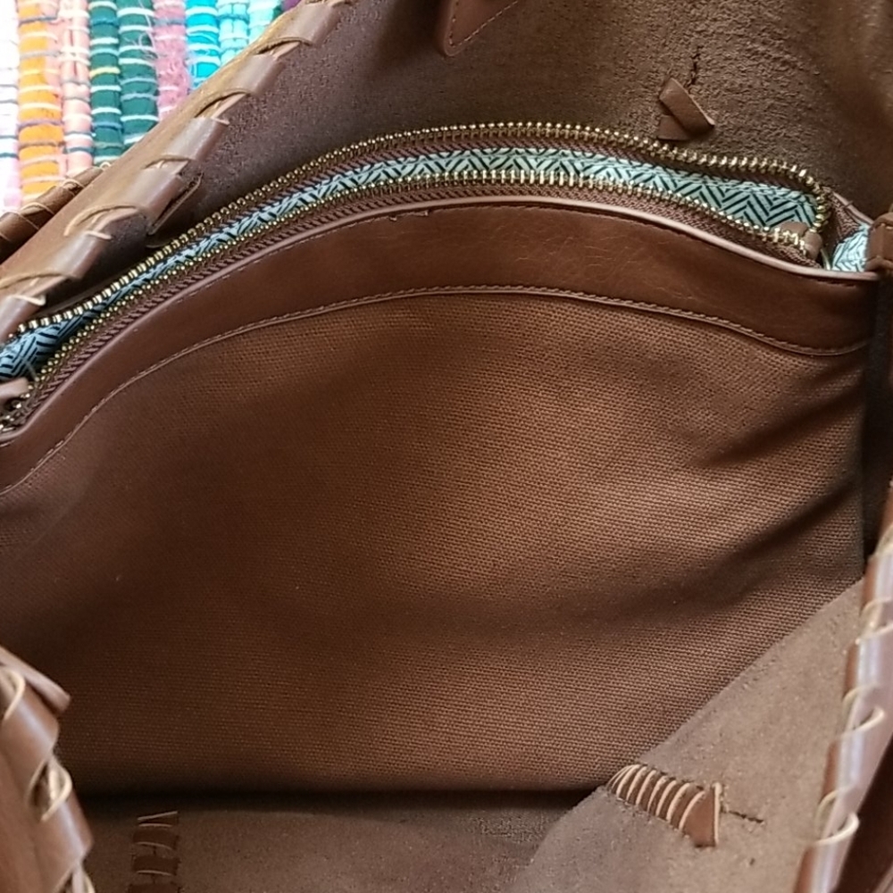 Steve Madden Chesnut Brown FAWN XLarge Satchel Bag - Picture 9 of 14